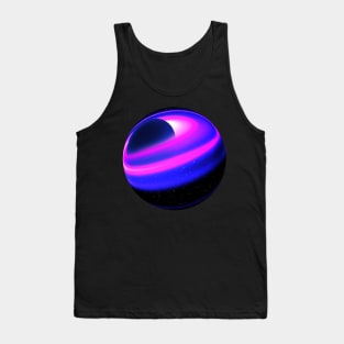 Planet with Gas and Dust Rings - Spherical Core Tank Top